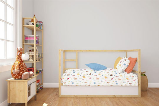 Dimcol Baby Bettlaken Weiß 70x155cm