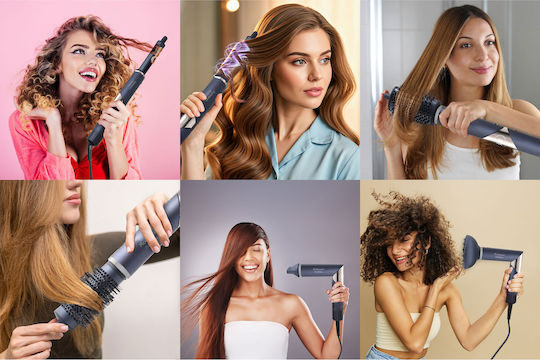 Rohnson AirGlow Styler Ceramic Electric Hair Brush with Air for Curls 1400W