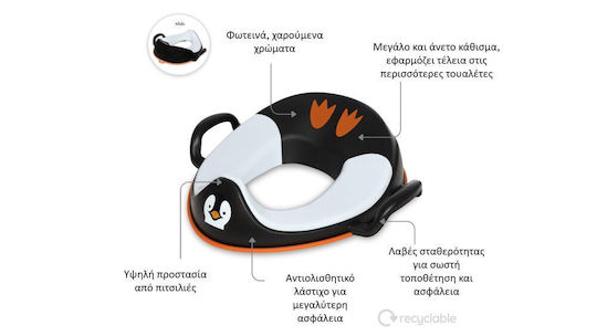ProBaby Toddler Toilet Seat Little Trainer Seat with Handles Black