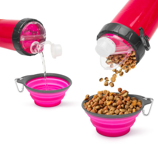 Alista Home Plastic Hranitoare pentru Câine 350ml în Culoare Roz