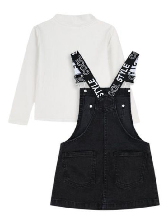 Kinder Latzhose Denim Schwarz
