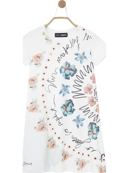 Esther Children's Dress Short Sleeve White