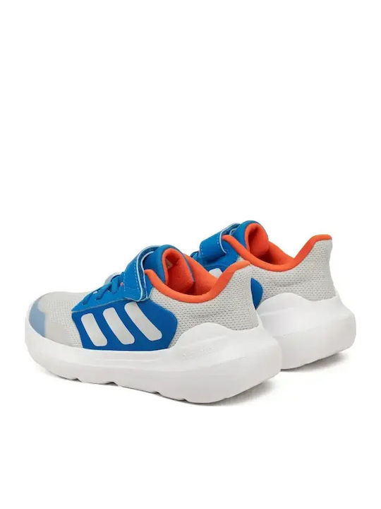 Tensaur Run 3.0 Kids Sports Shoes with Hoop & Loop Closure Grey One Silver Metallic Bright Royal