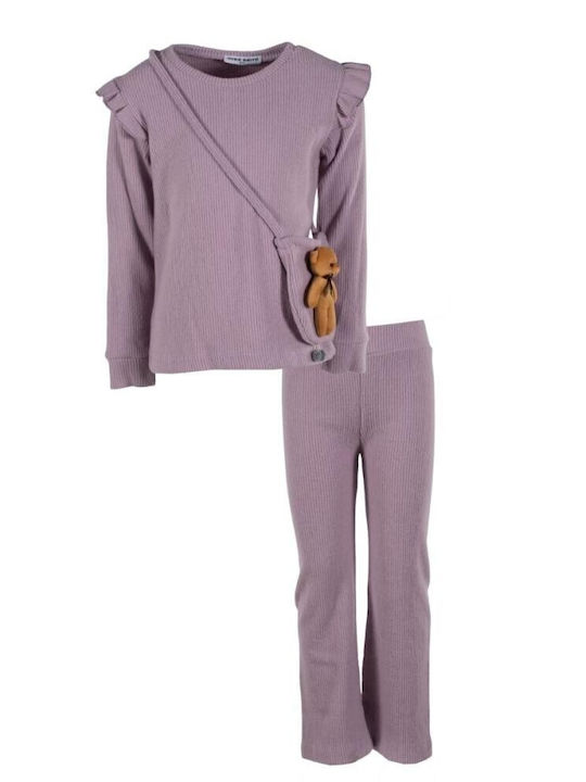 Kinder-Set mit Leggings Winter 2Stück Lilac