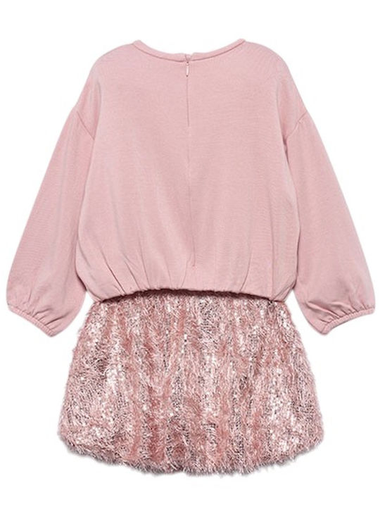 Kids' Set with Skirt Winter 2pcs Rose Petal