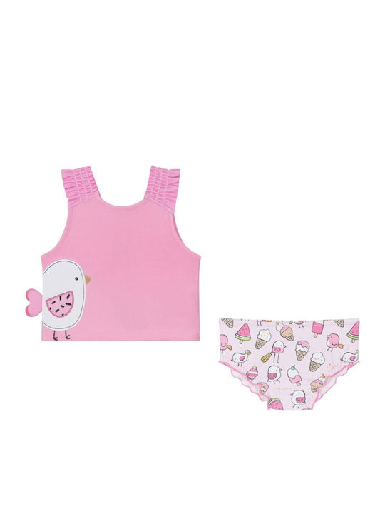 Mayoral Costum de baie pentru copii Set cu pălărie Roz