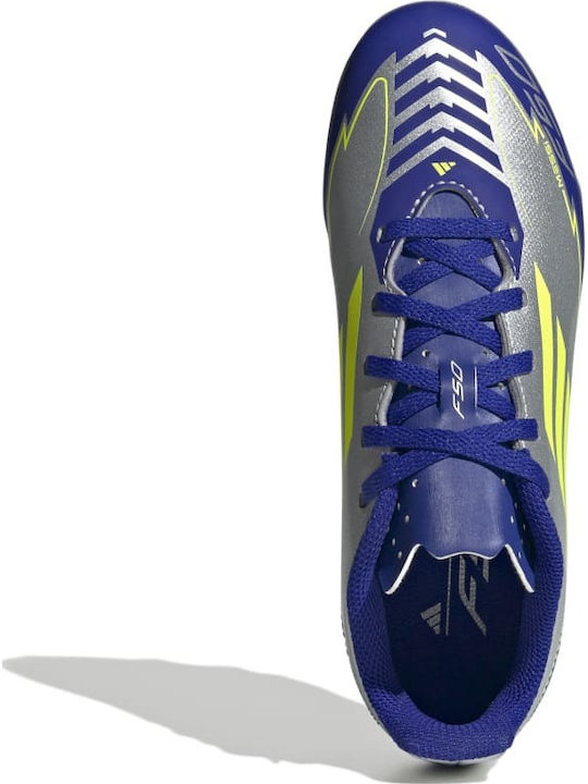F50 CLUB Kids Molded Soccer Shoes Silver