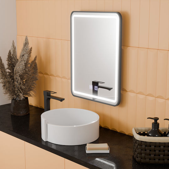 Alista Home Ορθογώνιος Led Αφής 45x60cm Μαύρος
