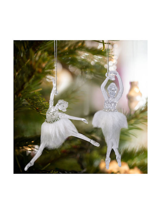 Ornament De Crăciun Acrilic Balerină 14 X 4 X 4 Cm Pachet 2 Bucăți