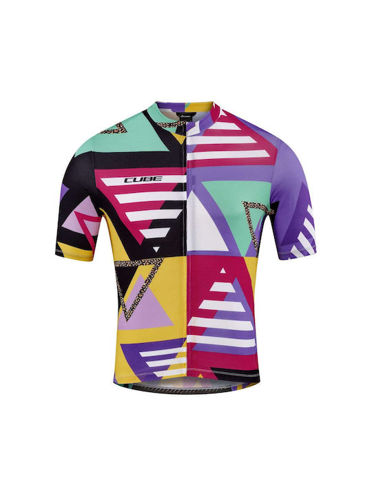 CUBE Bărbați Mâneci scurte Tricou de ciclism Colorat