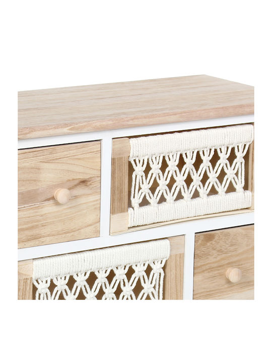Drawers Storage Wooden with 6 Drawers L55.5xW27xH60cm