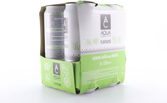 Aqua Carpatica Λεμονάδα Lime με Ανθρακικό σε Κουτί 4x330ml