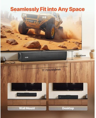 Vevor Soundbar 2 Bluetooth 80W with Remote Control YTSTXYX17INCJ9FDQ001V2