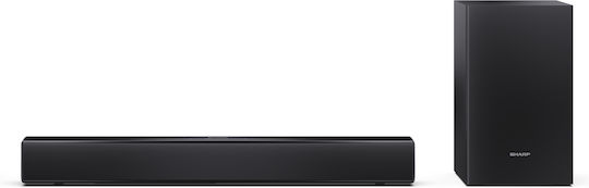 Sharp HT-SBW121 Soundbar 2.1 Bluetooth und HDMI 240W mit kabellosem Subwoofer Schwarz