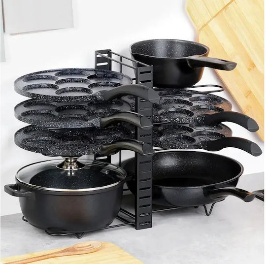 Vilde Metallische Basis für Töpfe & Pfannen 47x21x38cm Schwarz