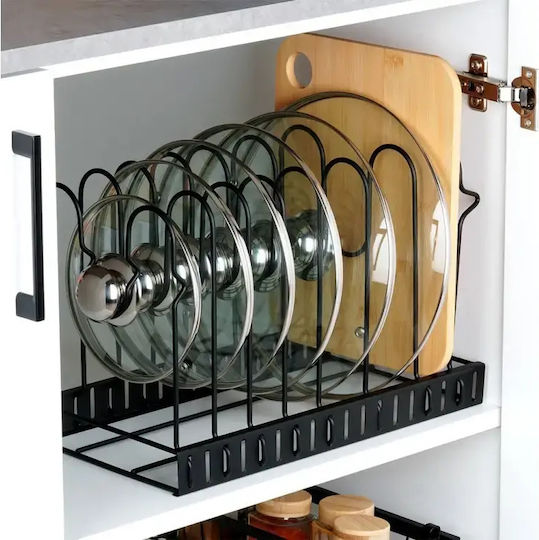 Vilde Metallische Basis für Töpfe & Pfannen 47x21x38cm Schwarz