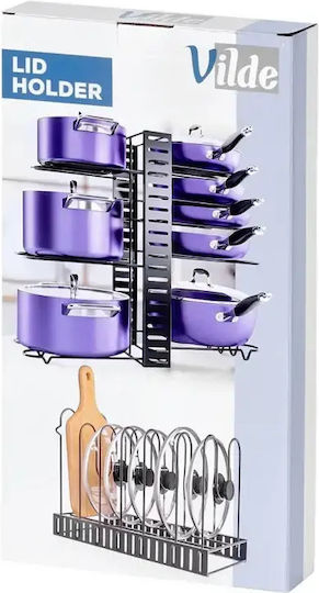 Vilde Metallische Basis für Töpfe & Pfannen 47x21x38cm Schwarz