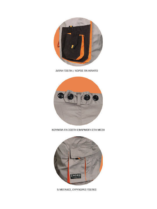 Fageo Work Trousers Gray