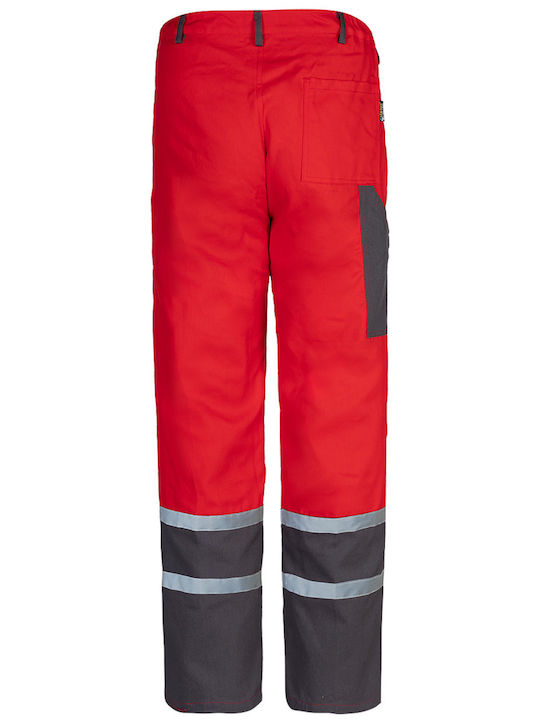 Stenso Collins Summer Pantaloni de Lucru Roșu din Bumbac