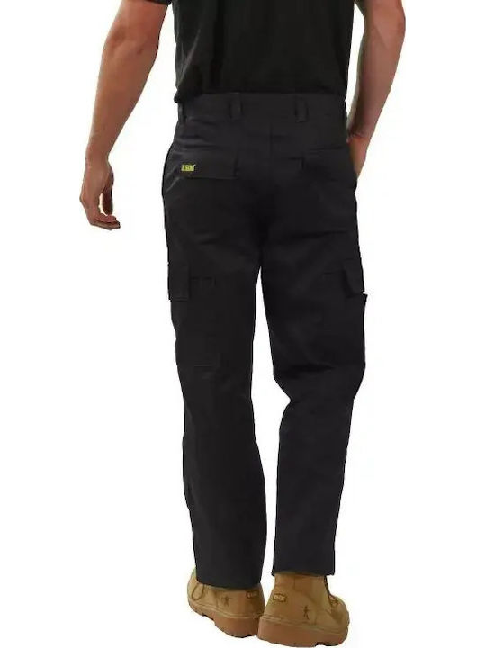MIG Pantaloni de Lucru Negru din Bumbac