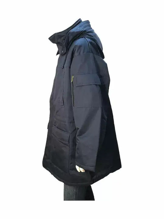 Jacket Fristads Kansas 100358 100497 8592 10-213/216 Water Wind Resistant Hood Мъжко Работно яке Противостудово Син