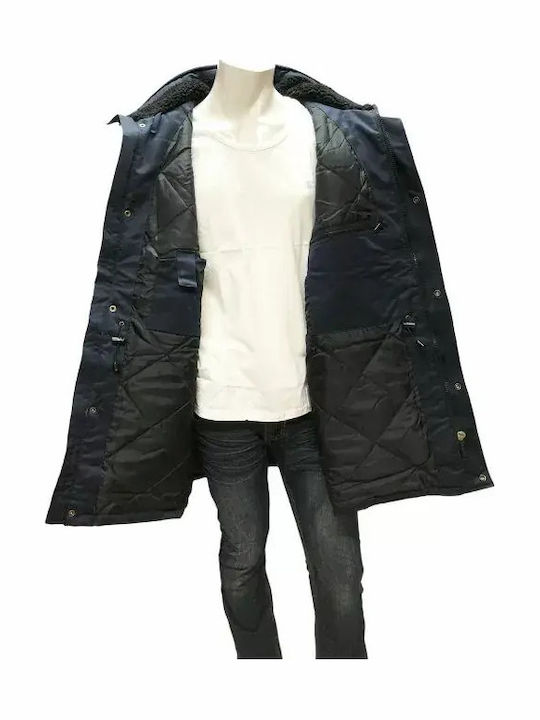 Jacket Fristads Kansas 100358 100497 8592 10-213/216 Water Wind Resistant Hood Мъжко Работно яке Противостудово Син