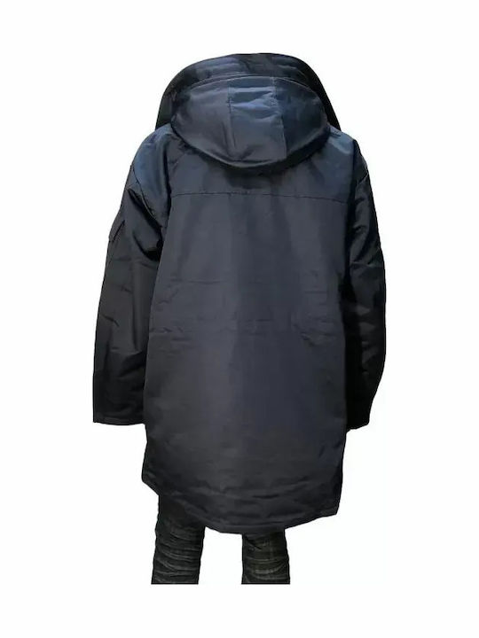 Jacket Fristads Kansas 100497/8592 10-217 Мъжко Работно яке Противостудово с подплата от флийс и отделяща се качулка Син