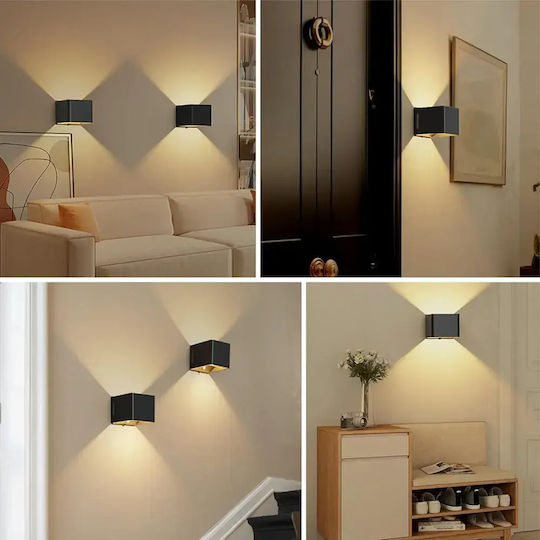 Wall Lamp Acmhnc * 16040-3 Wireless Стенно Външно Осветително Тяло LED 5W с Топло бяло Светлина 10x8εκ.