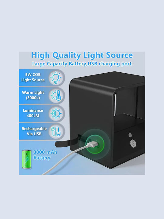 Wall Lamp Acmhnc * 16040-3 Wireless Стенно Външно Осветително Тяло LED 5W с Топло бяло Светлина 10x8εκ.