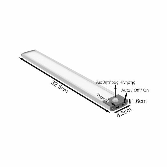 Factory Rechargeable Light Switch for Cabinets with Mounting Sticker 1pcs