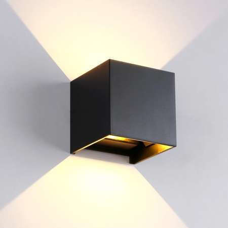Atman Lamp Wall LED Black 10x10x8cm Atman Lamp Wall LED Black 10x10x8cm