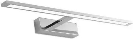 Braytron Modern Leuchte Badezimmer mit Integrierter LED und Einstellbares Weißes Licht Silber 60x12cm
