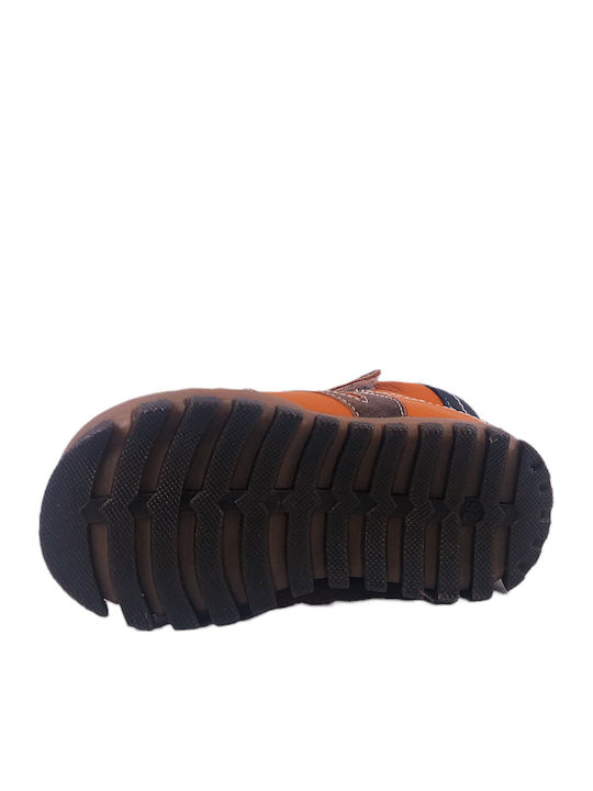 Lederne Kinderstiefel Orange