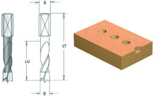 Cms Drill Blind Holes Ground Spiral Cylindrical Shank Flat D 8x43x70 Z2+2 Stg
