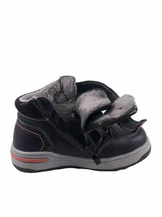 Leather Kids Boots Black