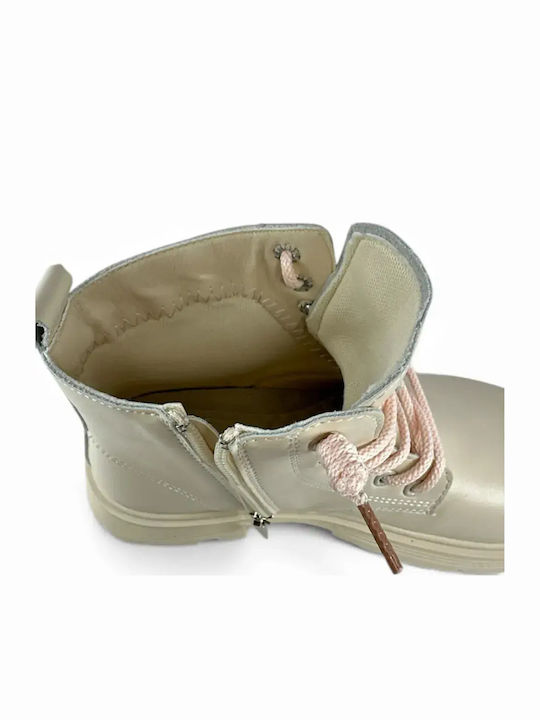 Anatomische Kinderstiefel mit Reißverschluss Beige