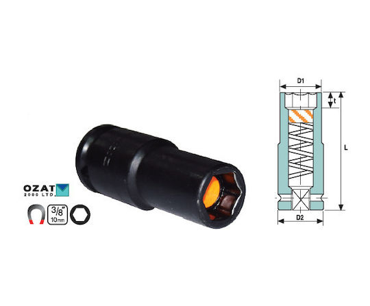 Impact Magnetic 3/8'' 5/8'' Socket Head