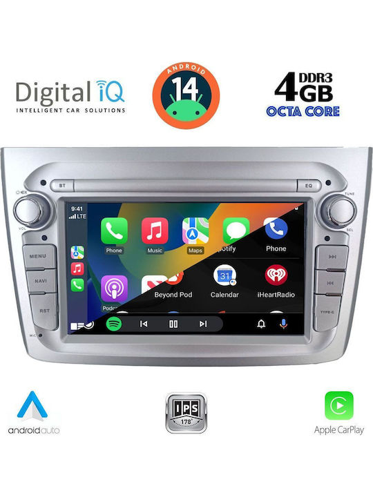 Digital IQ Car Audio System for Alfa Romeo Mito 2008-2018 (Bluetooth/USB/WiFi/GPS/Apple-Carplay/Android-Auto) with Touch Screen 7"