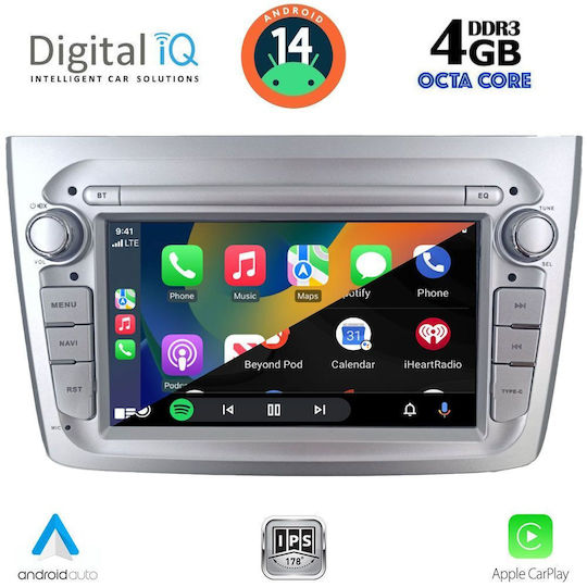 Digital IQ Car Audio System for Alfa Romeo Mito 2008-2018 (Bluetooth/USB/WiFi/GPS/Apple-Carplay/Android-Auto) with Touch Screen 7"