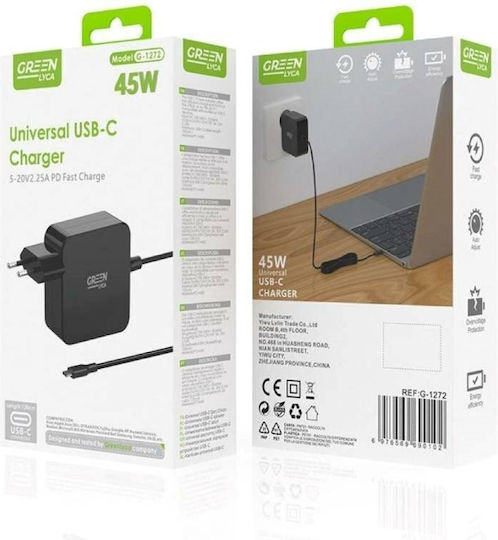 Green-lyca G1272 Usb-c Pd 45w Φορτιστής Τροφοδοτικό Laptop-notebook