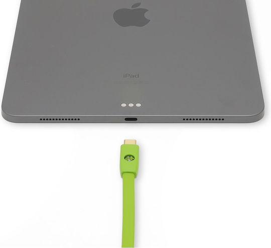 Oyaide d+ Flat USB 2.0 Cable USB-C Male - USB-B Green 0.7m
