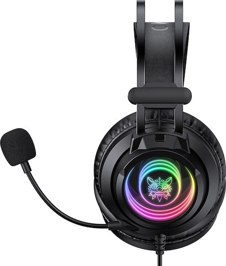 Onikuma X80 Über Ohr Gaming-Headset mit Verbindung 3,5mm / USB Schwarz