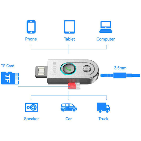 Earldom Et-br13 Bluetooth 5.3 Audio Receiver Aux 3.5mm Car & Speakers