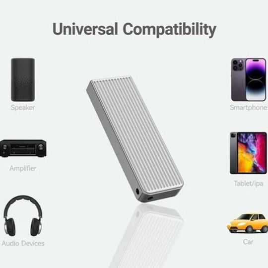 Earldom Et-br23 Bluetooth Audio Receiver 5.3 Microphone Hands-free & Aux Wireless Adapter Car & Speakers