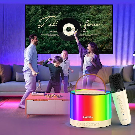Karaoke Speaker with Wireless Microphone and Lighting Effects KSC-1006 Gold