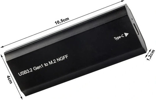 Verk Group Case for Hard Drive M.2 SATA III with Connection USB 3.1