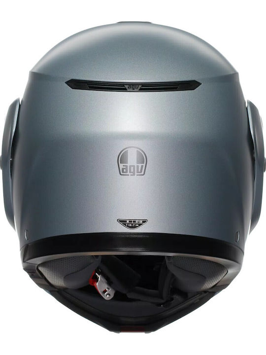 AGV Streetmodular Mat Silver Κράνος Μηχανής Full Face ECE 22.06 1690gr με Pinlock και Sunvisor