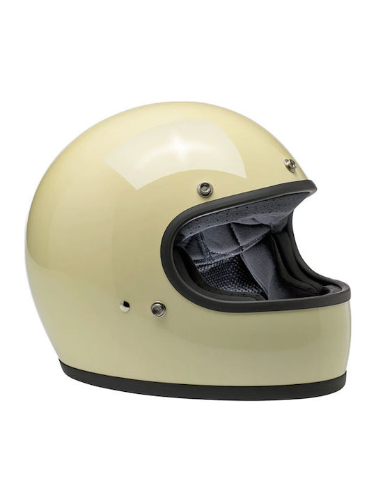 Biltwell Gringo Gloss Vintage White Κράνος Μηχανής Full Face DOT