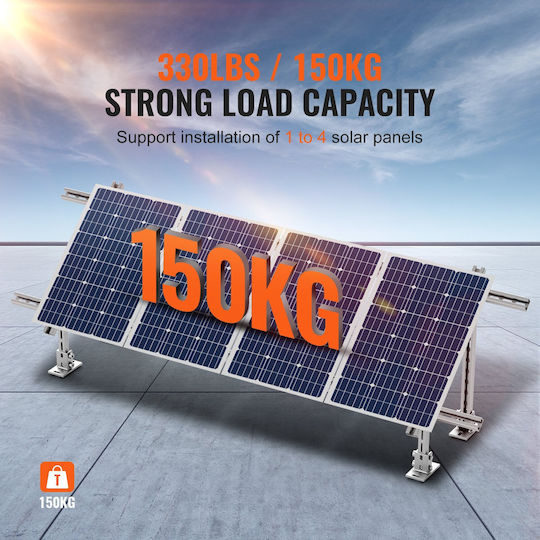 Vevor Photovoltaik-Zubehör Montageschiene Für Solarmodule Mehrfachstücke Verstellbare Halterungen 30°-60°