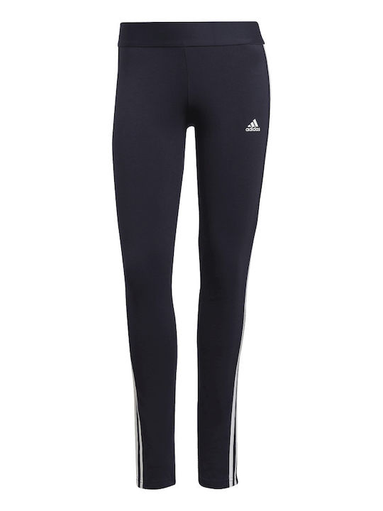 Essentials 3 Stripes Training Γυναικείο Μακρύ Κολάν Ψηλόμεσο Legend Ink